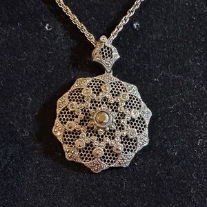 Judith Jack Elegant Silver Pendant Necklace